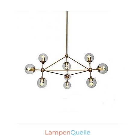 Golden Beans Kronleuchter 10 Lichter mit Glasschirm Golden Beans Kronleuchter 10 Lichter mit Glasschirm