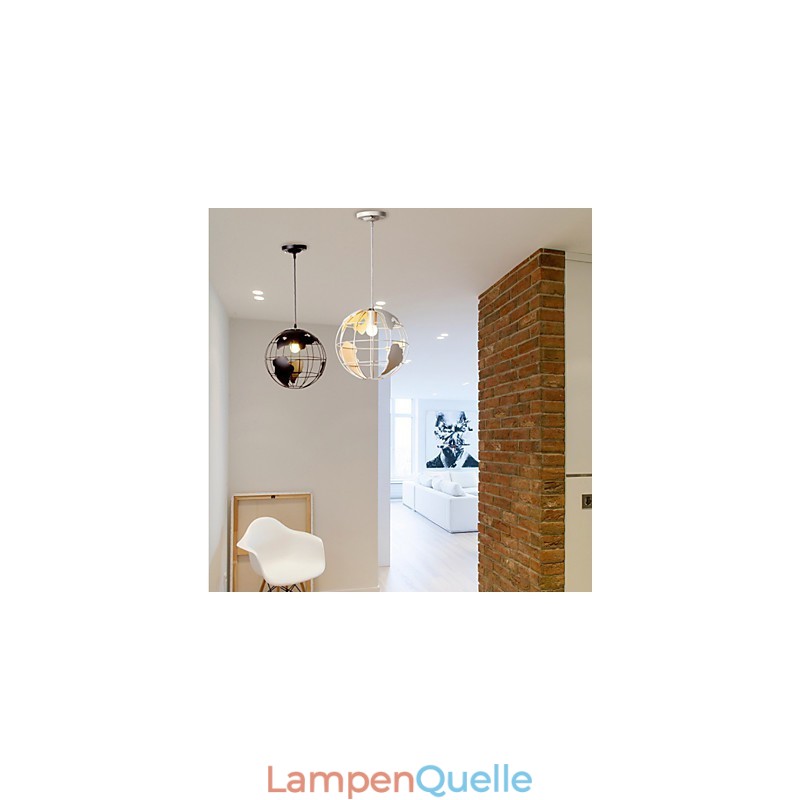 Moderne zeitgenössische Pendelleuchte im Landhausstil mit Kugel-Design