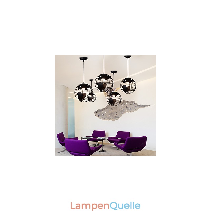 Moderne zeitgenössische Pendelleuchte im Landhausstil mit Kugel-Design