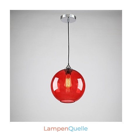 Moderne Glas-Pendelleuchte im runden roten Blasen-Design Moderne Glas-Pendelleuchte im runden roten Blasen-Design