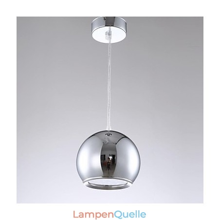 Moderne zeitgenössische Globus-Pendelleuchte aus galvanisiertem Metall Moderne zeitgenössische Globus-Pendelleuchte aus galvanisiertem Metall