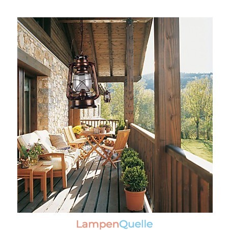 Country Lantern Mini-Pendelleuchte im Bronze-Stil Country Lantern Mini-Pendelleuchte im Bronze-Stil