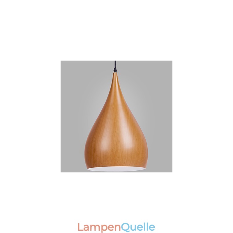 Retro Pendelleuchte Holzmaserung Metall Cafe Pendelleuchten