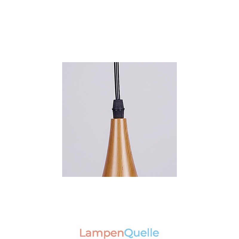 Retro Pendelleuchte Holzmaserung Metall Cafe Pendelleuchten