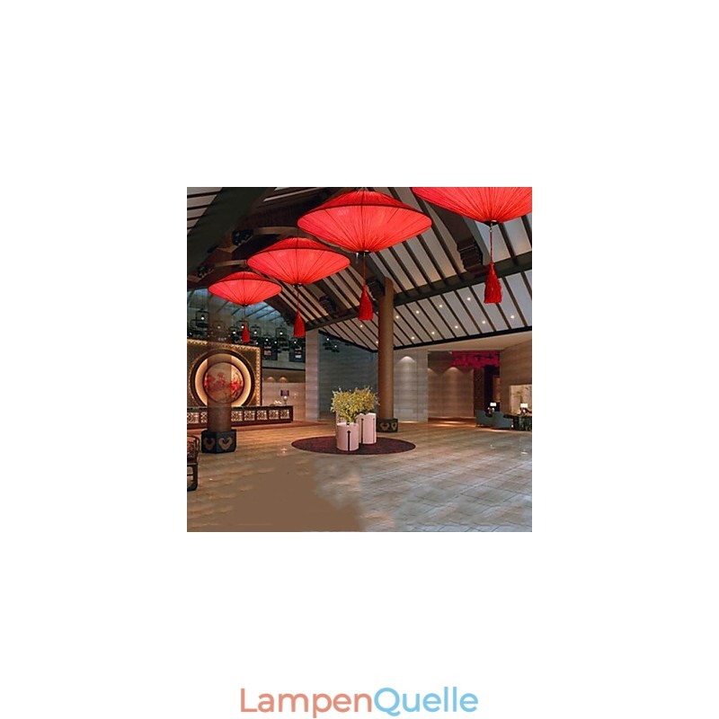 Lotusblatt Moderne Marine Tuch Kunst Droplight von roten Laternen Lampe Licht