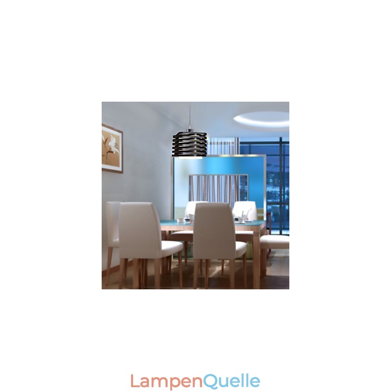 Moderne Pendelleuchte im zeitgenössischen Mini-Stil mit Gemälde