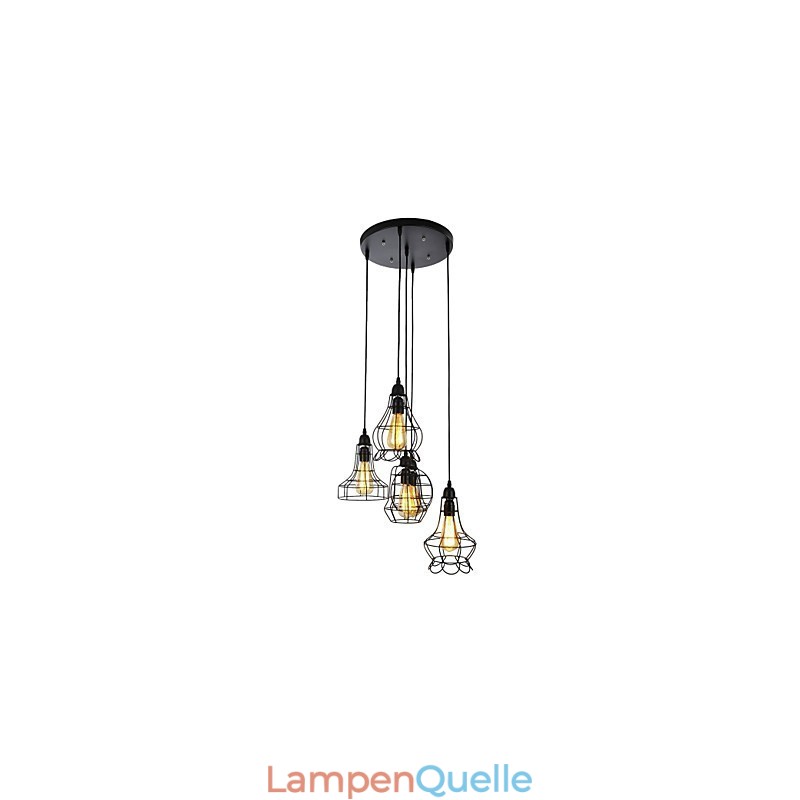 Kronleuchter aus bemaltem Metall im Landhausstil im Mini-Stil