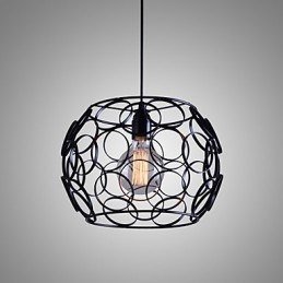 Kreative vertraglich nordische Schmiedeeisen Glas Single Head Droplight Lampe Licht