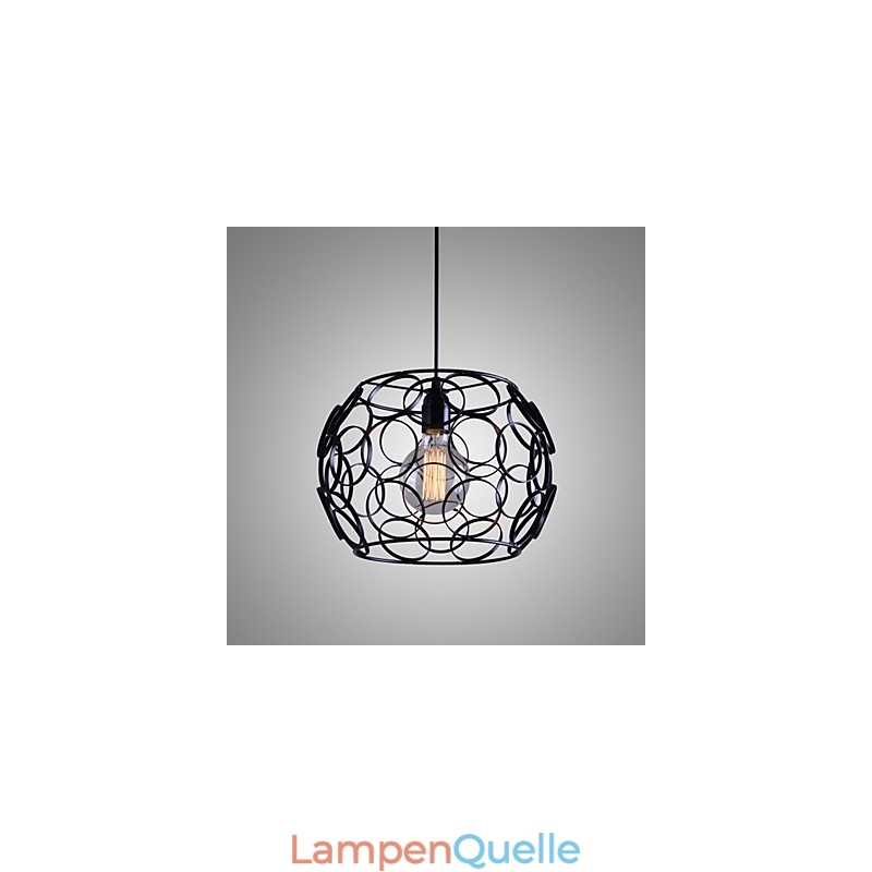 Kreative vertraglich nordische Schmiedeeisen Glas Single Head Droplight Lampe Licht