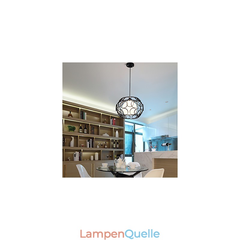 Kreative vertraglich nordische Schmiedeeisen Glas Single Head Droplight Lampe Licht