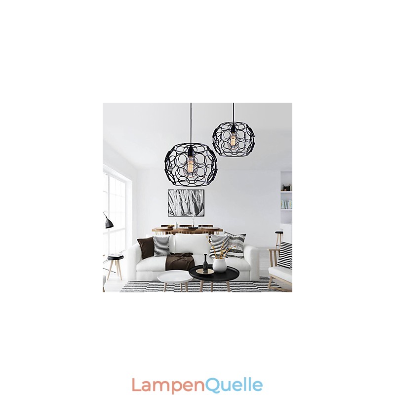 Kreative vertraglich nordische Schmiedeeisen Glas Single Head Droplight Lampe Licht