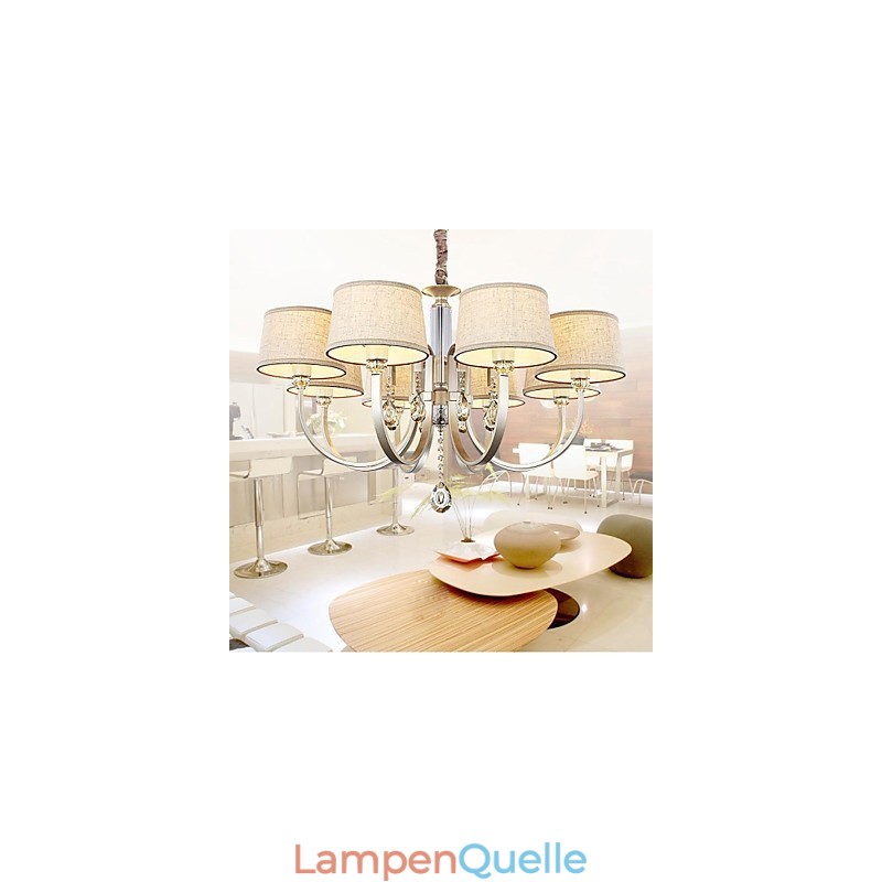 Country Crystal Silber Metall Kronleuchter