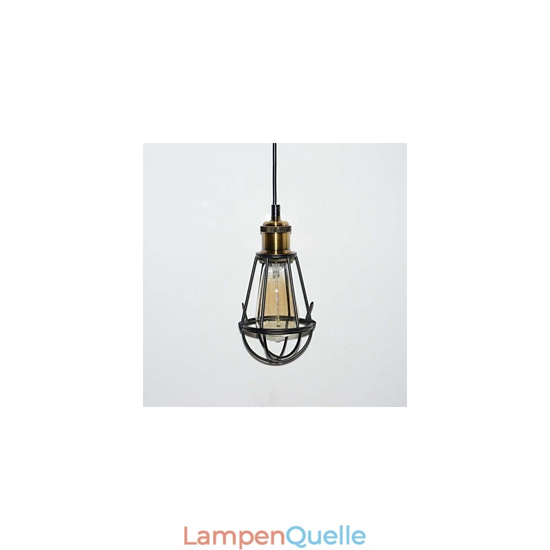 LOFT Lampe Vintage Pendelleuchte Edison Licht Schwarz Eisen Metallkäfig Lampenschirm Lagerhaus Stil Beleuchtung Leuchte