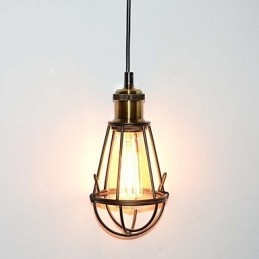 LOFT Lampe Vintage Pendelleuchte Edison Licht Schwarz Eisen Metallkäfig Lampenschirm Lagerhaus Stil Beleuchtung Leuchte
