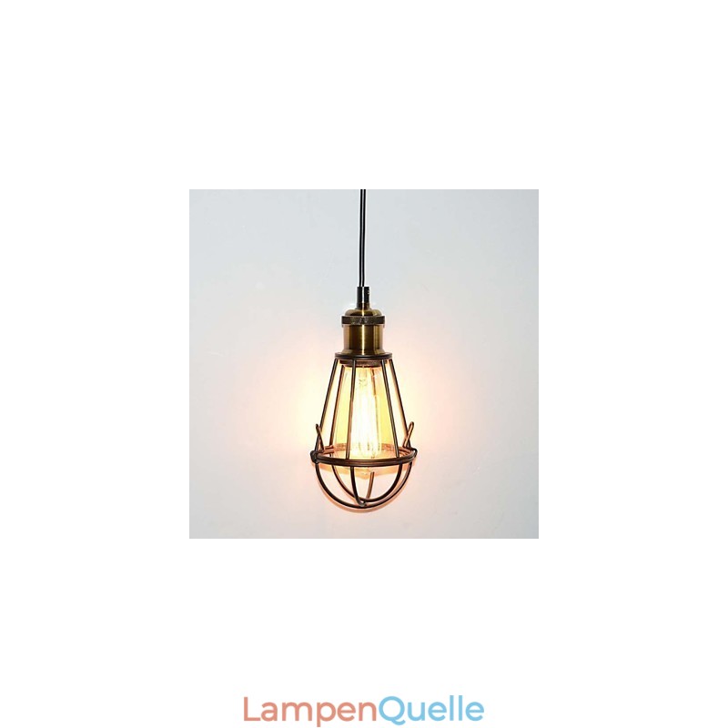 LOFT Lampe Vintage Pendelleuchte Edison Licht Schwarz Eisen Metallkäfig Lampenschirm Lagerhaus Stil Beleuchtung Leuchte