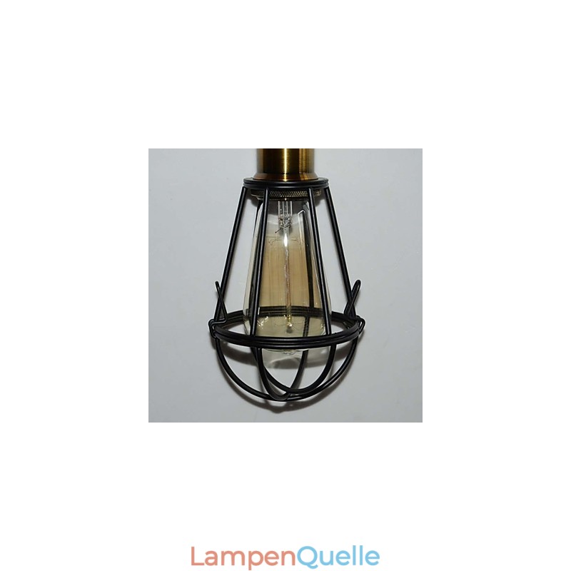 LOFT Lampe Vintage Pendelleuchte Edison Licht Schwarz Eisen Metallkäfig Lampenschirm Lagerhaus Stil Beleuchtung Leuchte