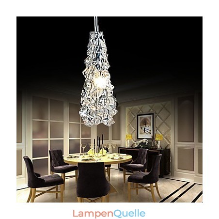 Tradition Classic Kronleuchter aus transparentem Glas mit 1 Licht Tradition Classic Kronleuchter aus transparentem Glas mit 1 Licht