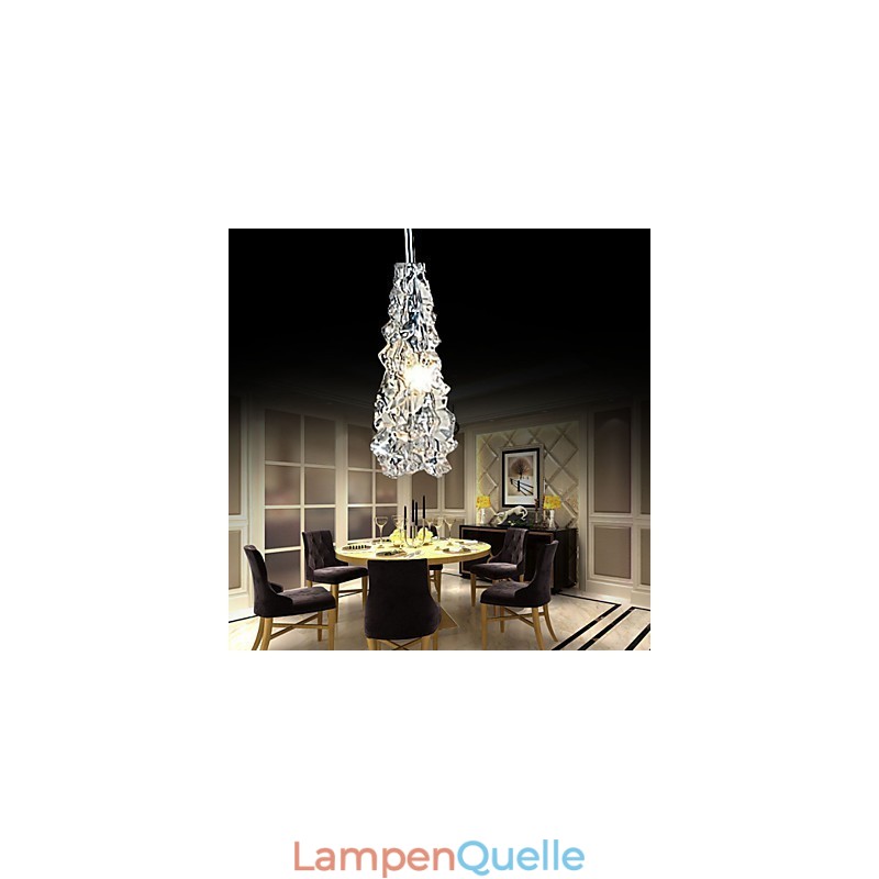 Tradition Classic Kronleuchter aus transparentem Glas mit 1 Licht