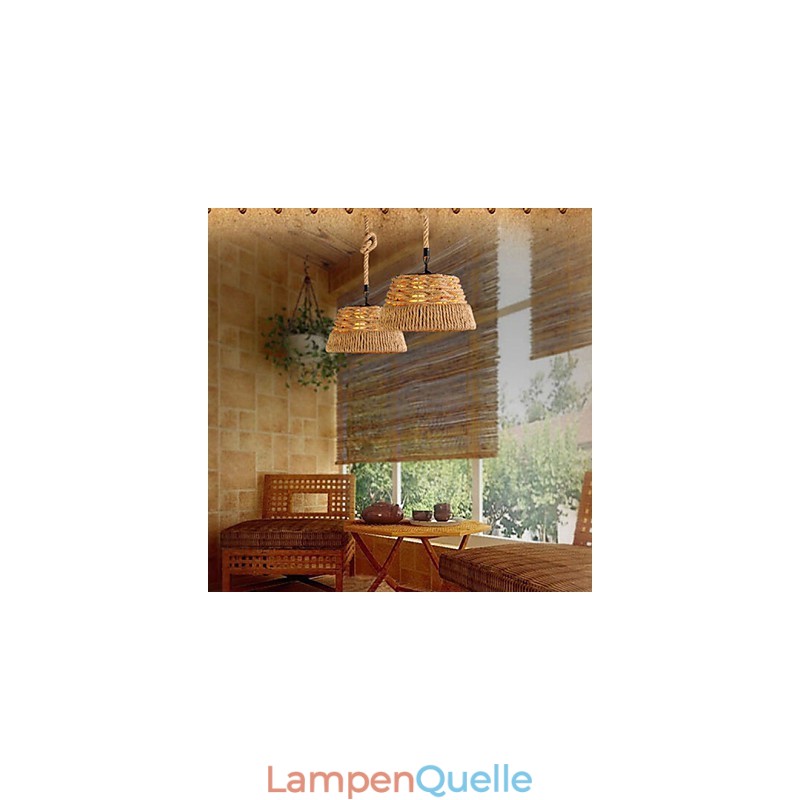 Loft Industrie Wind Kreative Nordic Hanf Seil Mahlzeiten Kronleuchter Lampe