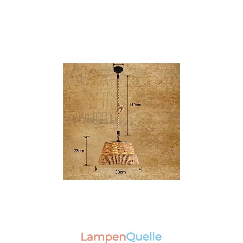 Loft Industrie Wind Kreative Nordic Hanf Seil Mahlzeiten Kronleuchter Lampe