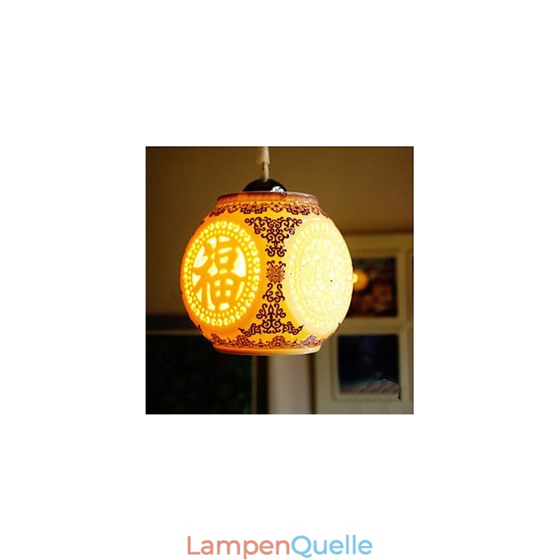 Retro Keramik lampe lampe Treppe Blau Single Head Kronleuchter Kreative