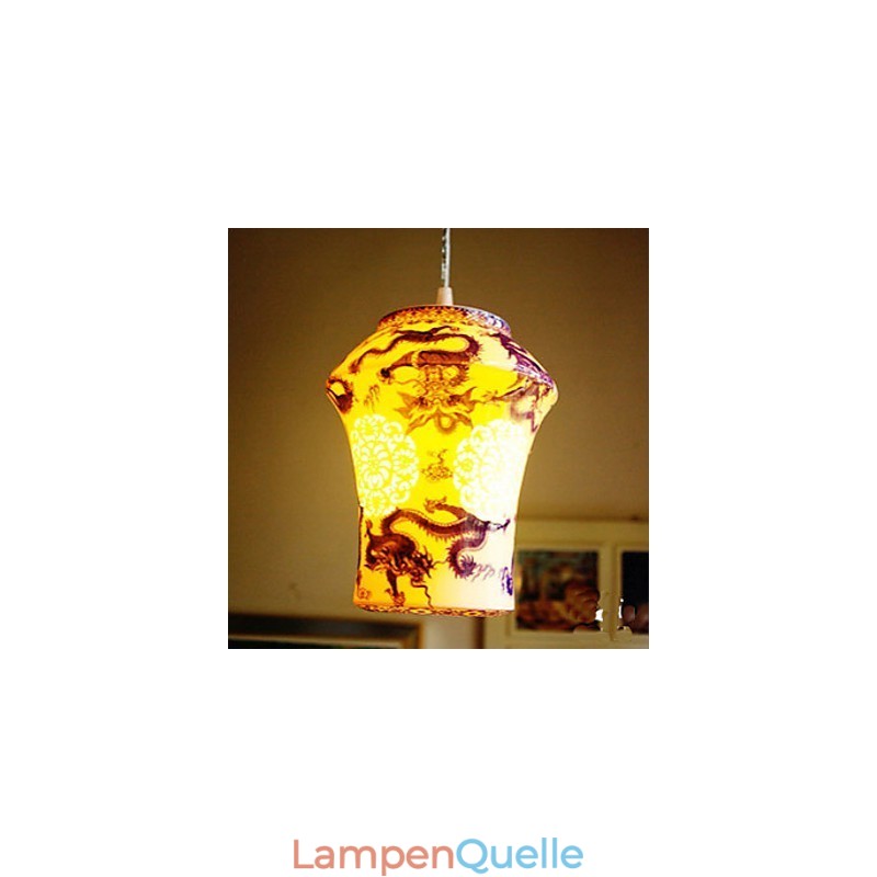 Retro Keramik lampe lampe Treppe Blau Single Head Kronleuchter Kreative