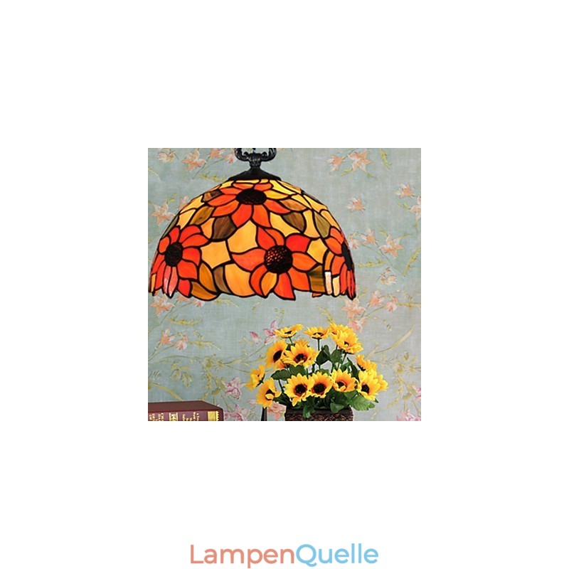 Europäischer ländlicher kreativer Kunst-Buntglas-Kronleuchter, der alte Wege wiederherstellt, Lampenlicht