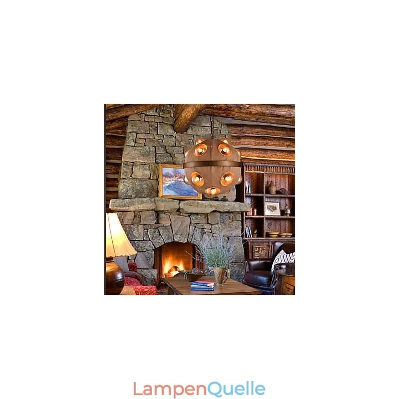 Country Painting Metall Kronleuchter Pendelleuchte Schlafzimmer