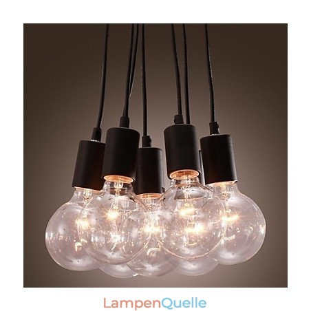 Modernes Zuhause 7 Kopf Edison Glühbirne Licht Loft Glaskugel Pendelleuchte Modernes Zuhause 7 Kopf Edison Glühbirne Licht Loft Glaskugel Pendelleuchte