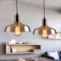 Retro-Beleuchtung Glas Pendelleuchte