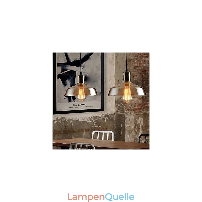Retro-Beleuchtung Glas Pendelleuchte