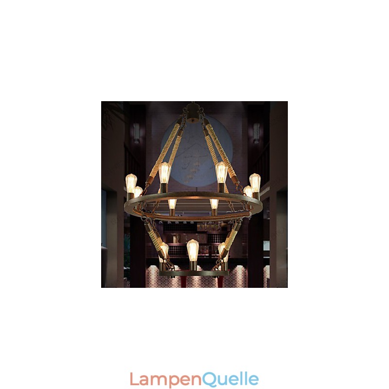 Amerikanische Industrielle Windge Hemp 12 Europäische Retro Lampe