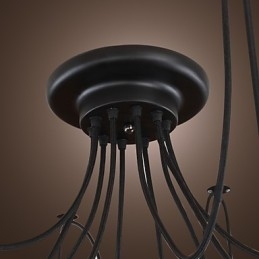 Kronleuchter Vintage Design Glühbirnen inklusive Wohnzimmer 10 Lichter Pendelleuchte