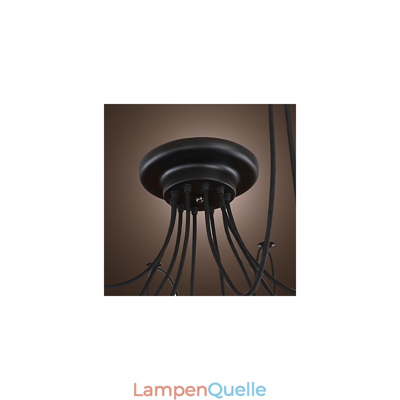 Kronleuchter Vintage Design Glühbirnen inklusive Wohnzimmer 10 Lichter Pendelleuchte