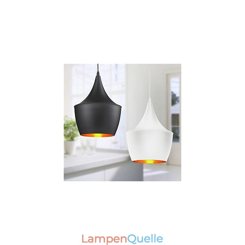 Pendelleuchte Retro Vintage Tom Dixon Design Schwarz Weiß Typ Cafe Pendelleuchten