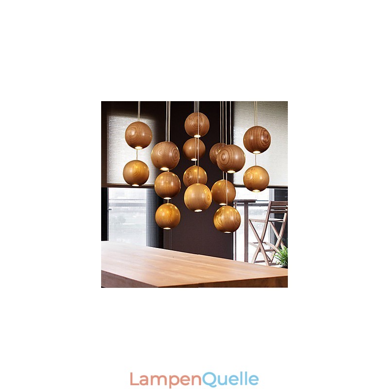 Pendelleuchten Mini-Stil Laterne Holz Bambus