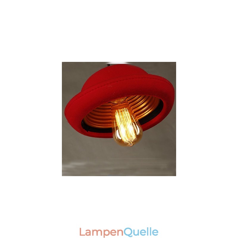 Hat Pendant Cafe Design Schwarzer Kronleuchter