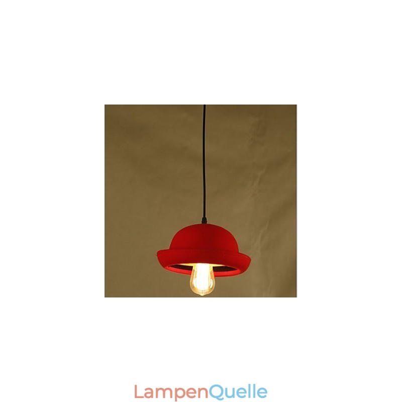 Hat Pendant Cafe Design Schwarzer Kronleuchter