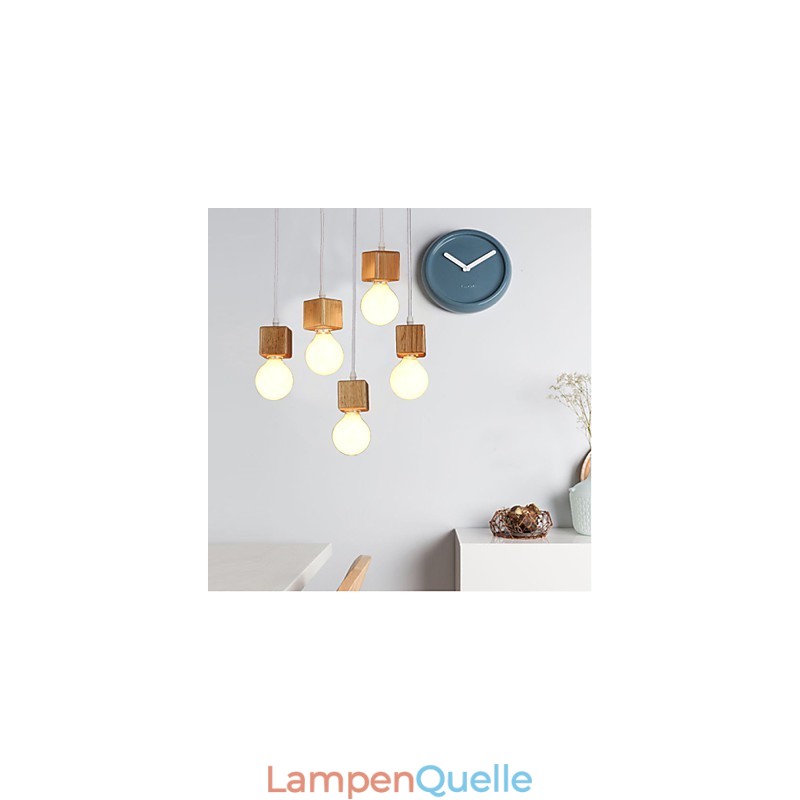 Nordische Massivholz Quadratische Lampenfassung Sitzende Droplight Lampe Licht