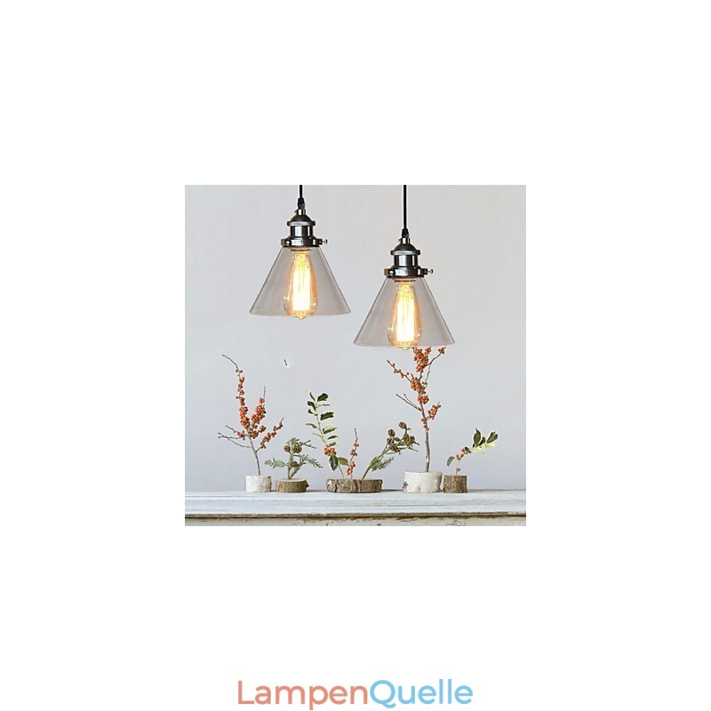 Traditionelle klassische Vintage Retro Country Globe Pendelleuchte