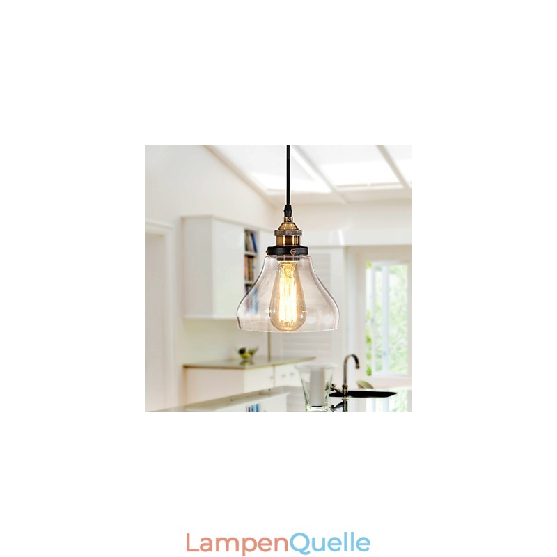 Traditionelle klassische Vintage Retro Country Globe Pendelleuchte