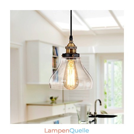 Traditionelle klassische Vintage Retro Country Globe Pendelleuchte