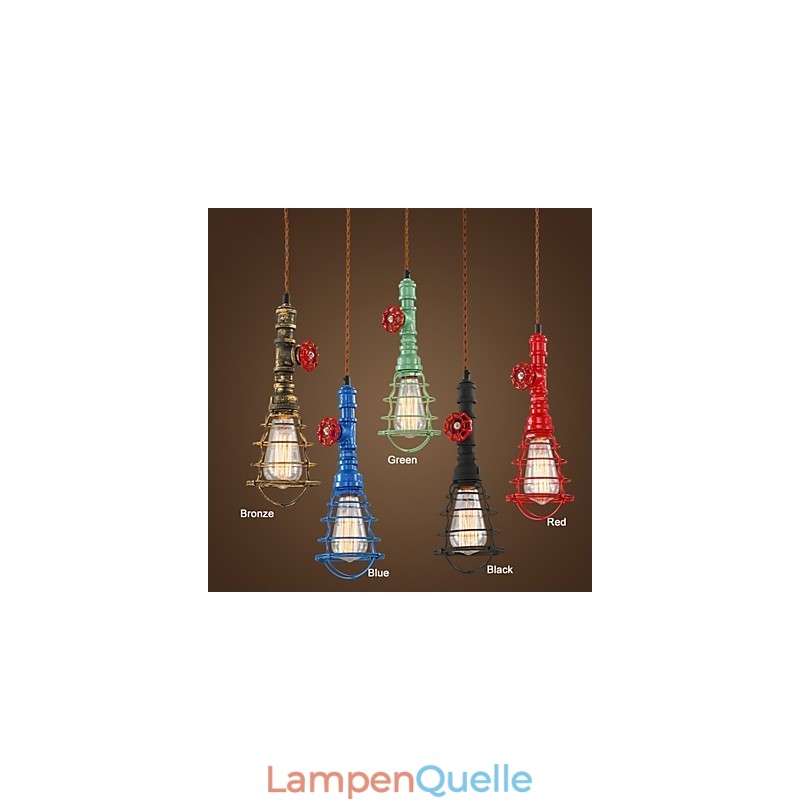 E26 Vintage Pendelleuchte Wasserpfeifen Design Leuchten