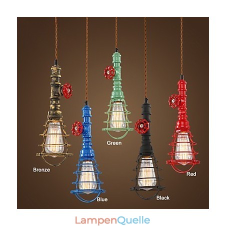 E26 Vintage Pendelleuchte Wasserpfeifen Design Leuchten E26 Vintage Pendelleuchte Wasserpfeifen Design Leuchten