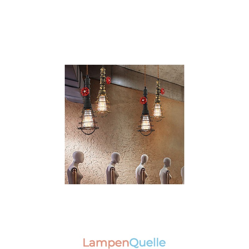 E26 Vintage Pendelleuchte Wasserpfeifen Design Leuchten