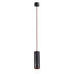 1-flammige Mini-Pendelleuchte, schwarz eloxiert mit Aluminium