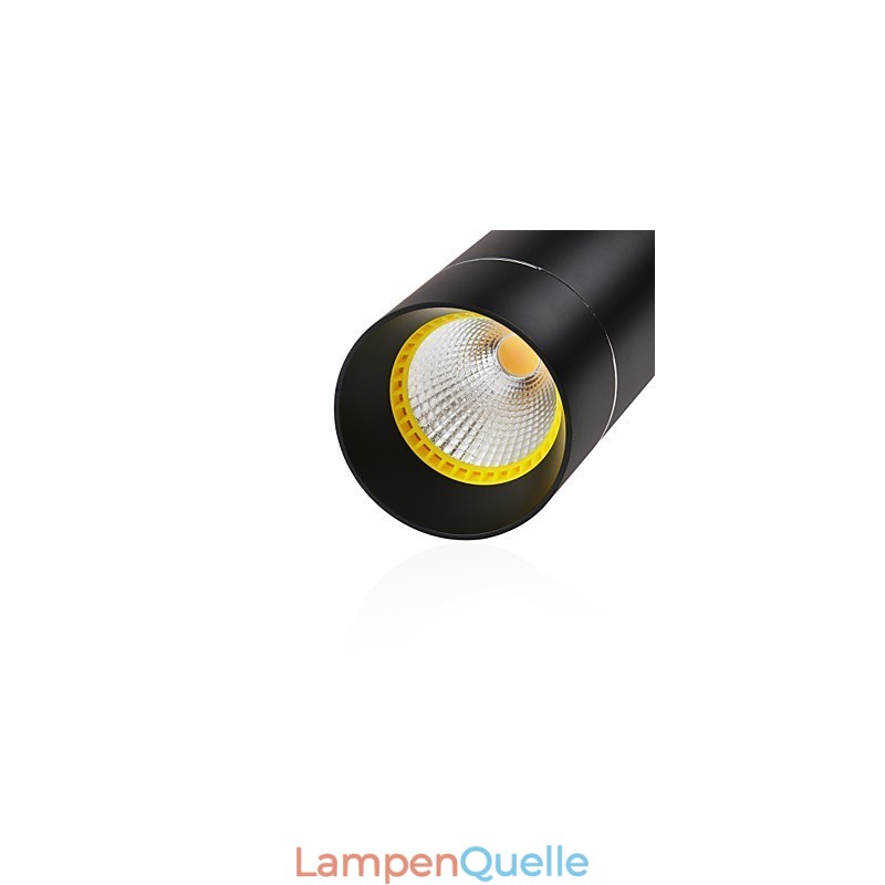 1-flammige Mini-Pendelleuchte, schwarz eloxiert mit Aluminium