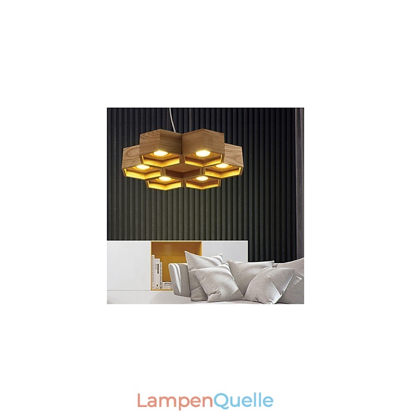 Pendelleuchten Country Holz Bambus