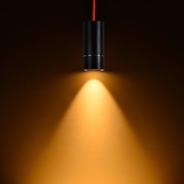 1-flammige Mini-Pendelleuchte, schwarz eloxiert mit Aluminium