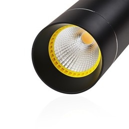 1-flammige Mini-Pendelleuchte, schwarz eloxiert mit Aluminium